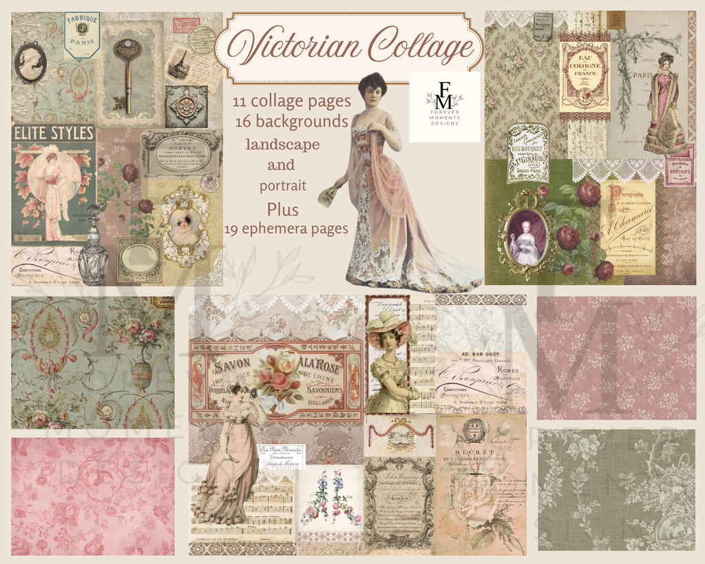 Victorian Collage kit + bonus ephemera kit