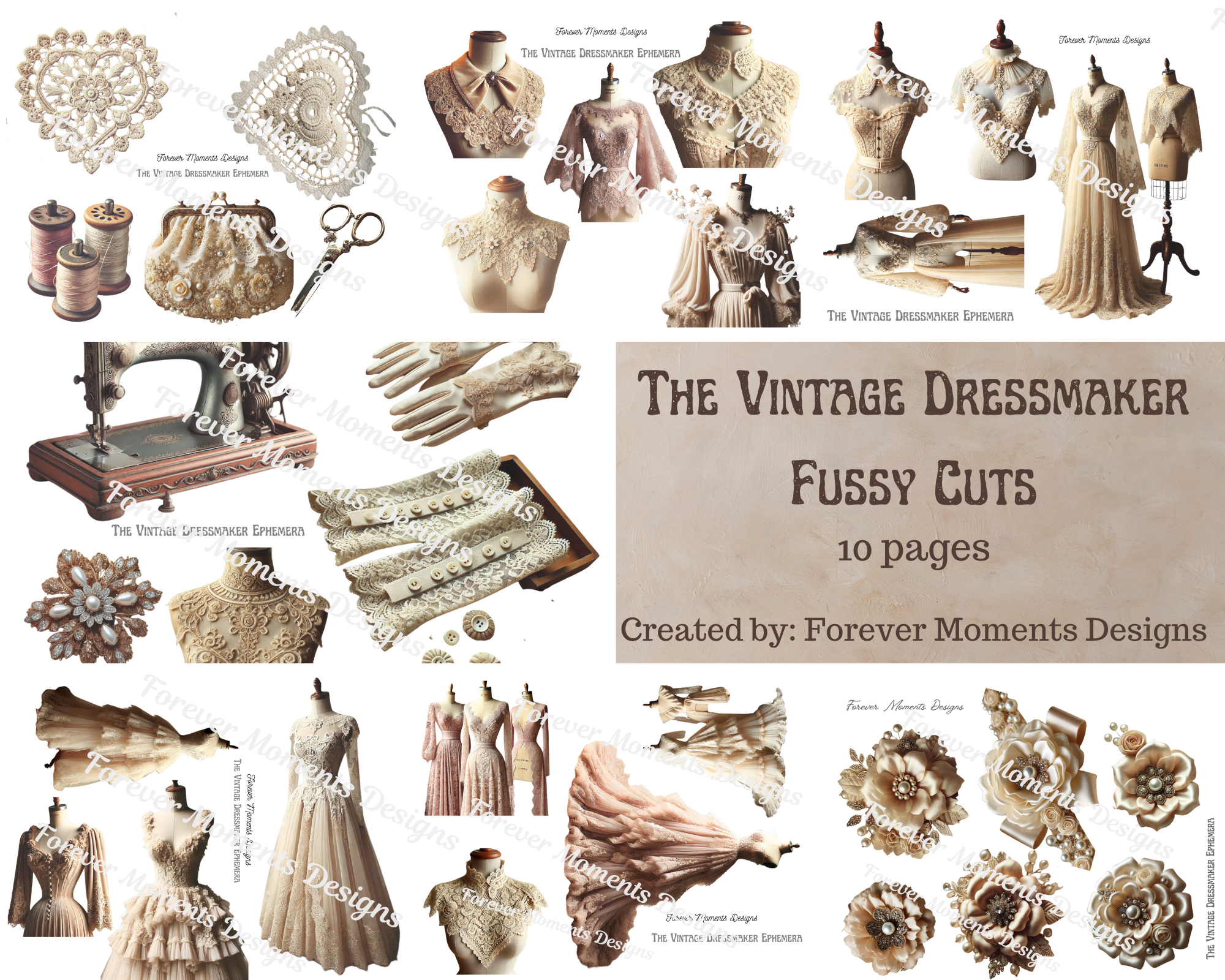 The Vintage Dressmaker Fussy Cuts add on kit