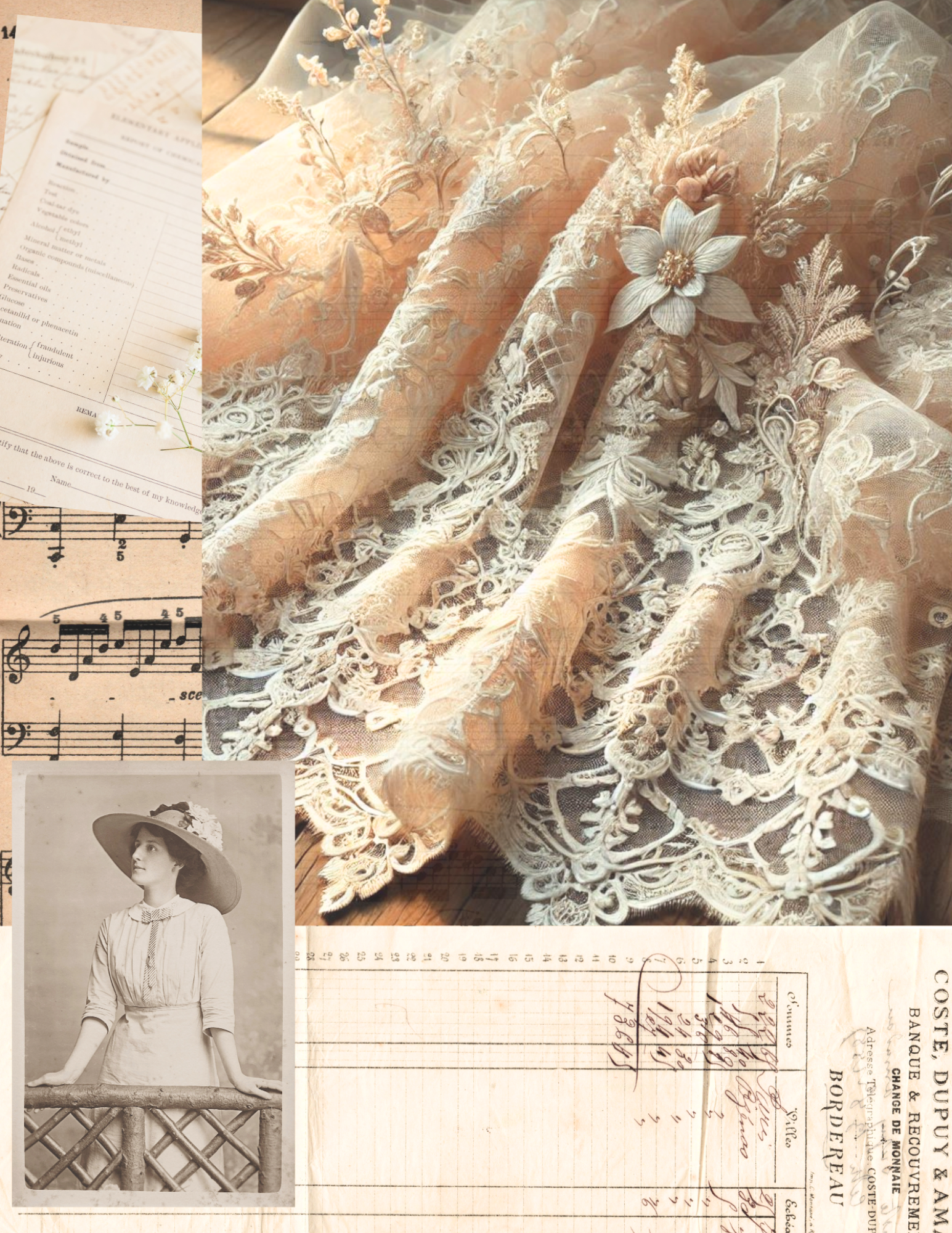 The Vintage Dressmaker Tall & Skinny digital papers