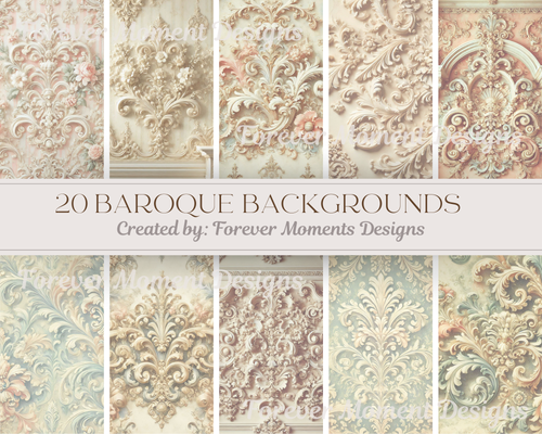 Baroque Backgrounds Paper Collection ( portrait)