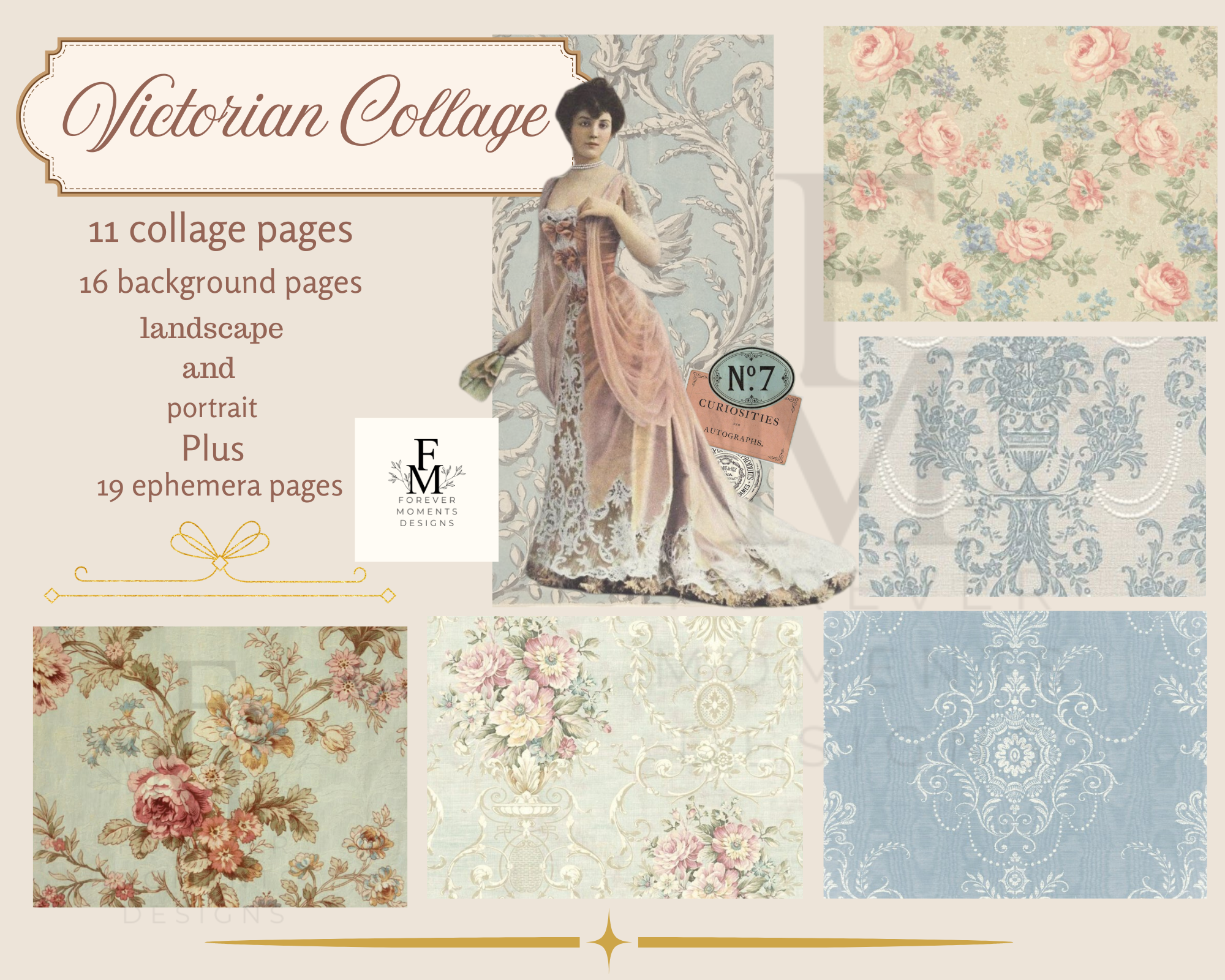 Victorian Collage kit + bonus ephemera kit
