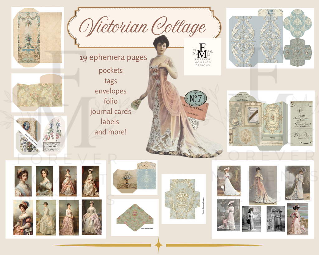 Victorian Collage kit + bonus ephemera kit