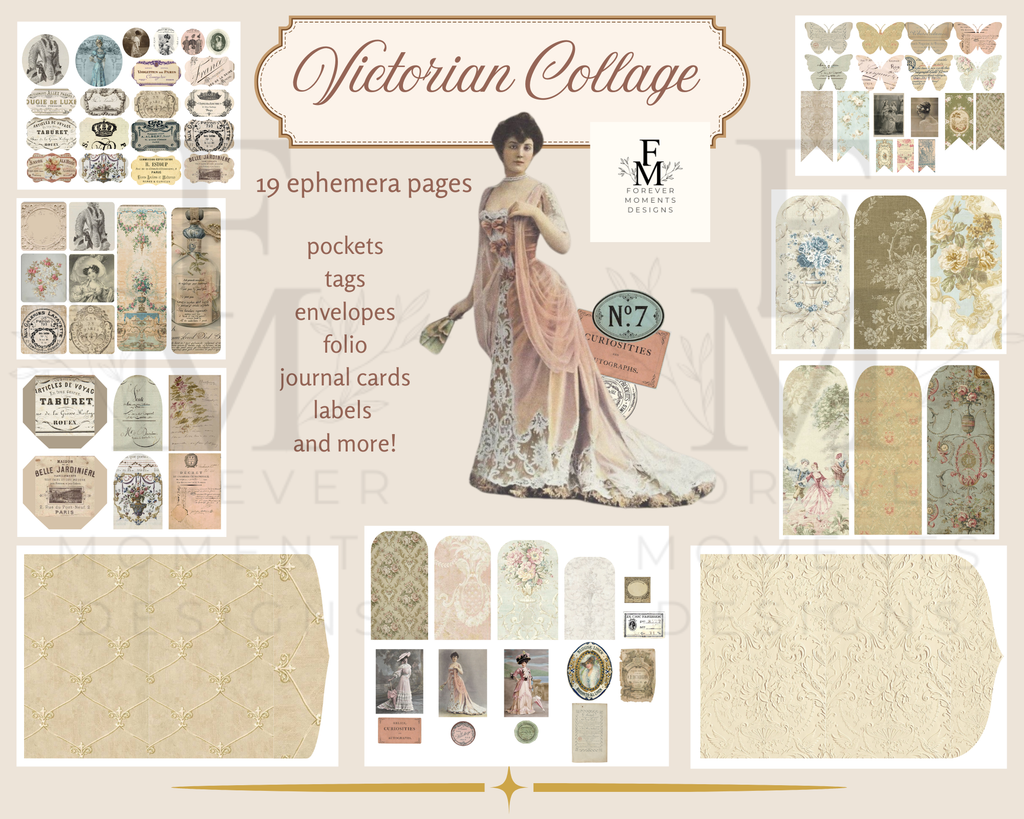 Victorian Collage kit + bonus ephemera kit