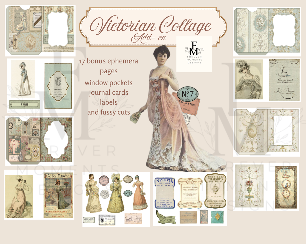 Victorian Collage kit + bonus ephemera kit