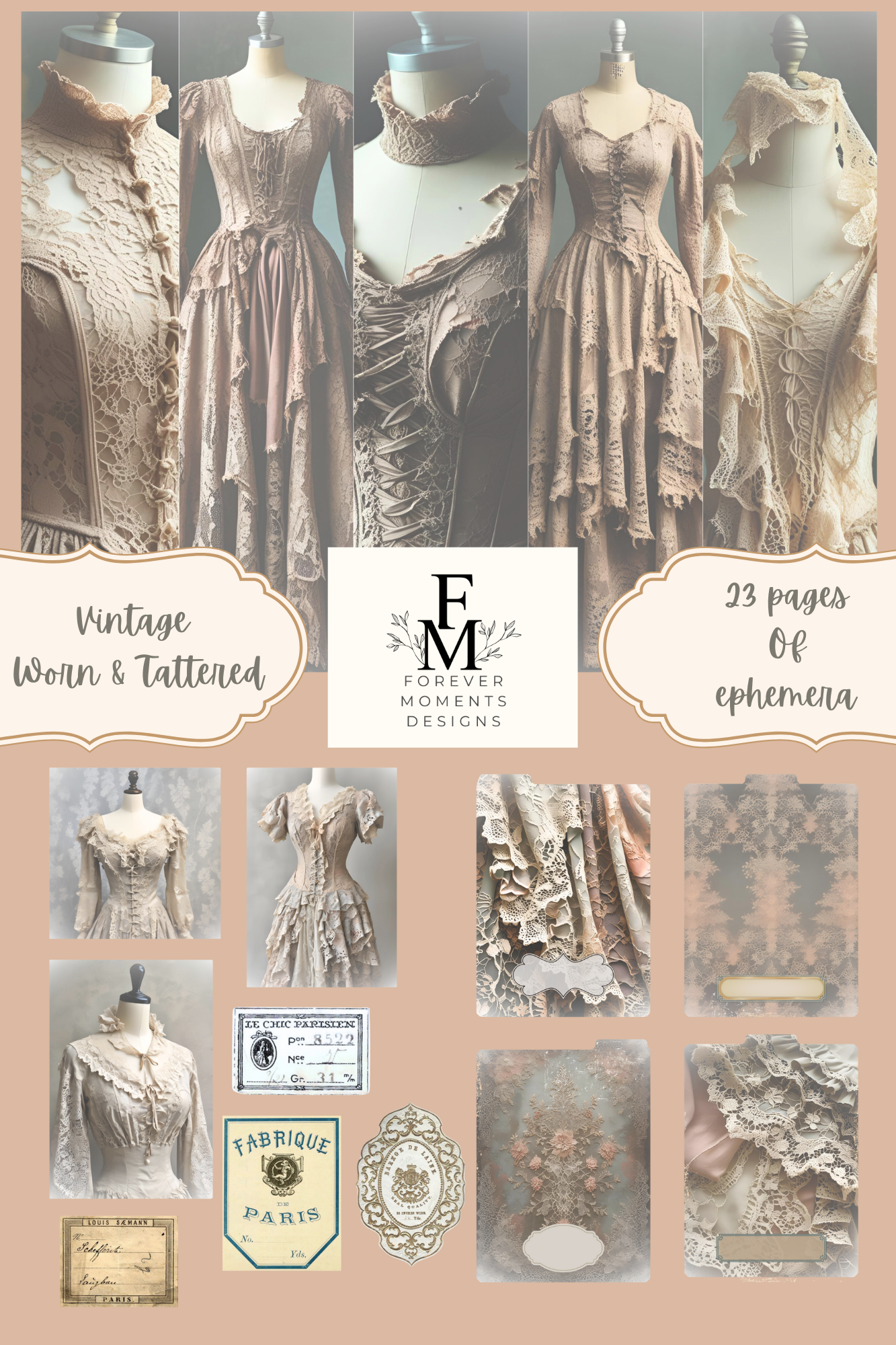 Vintage Worn & Tattered