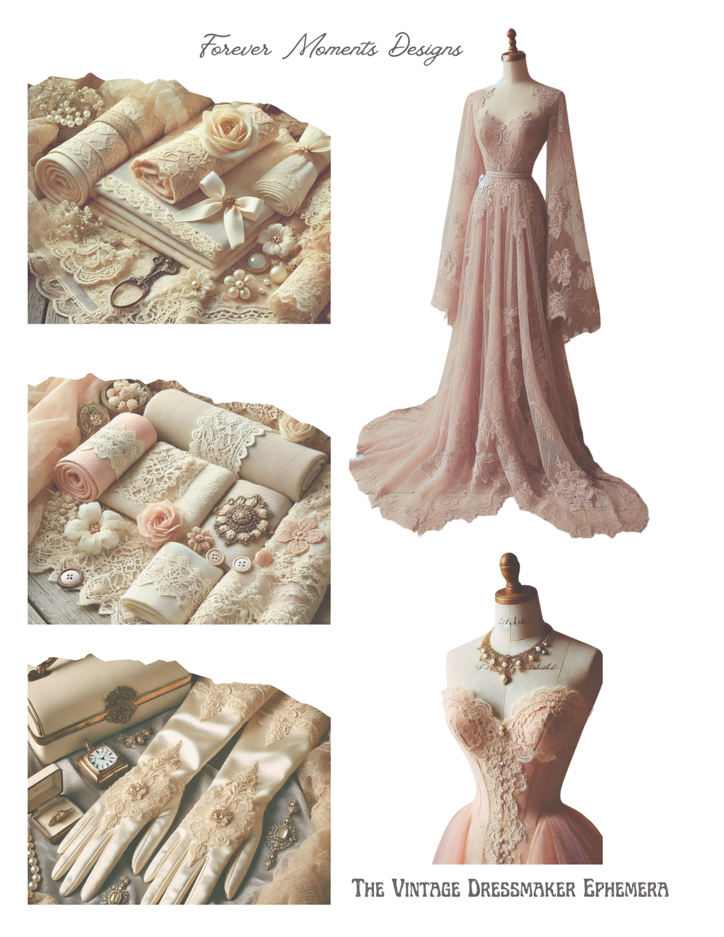 The Vintage Dressmaker Tall & Skinny digital papers